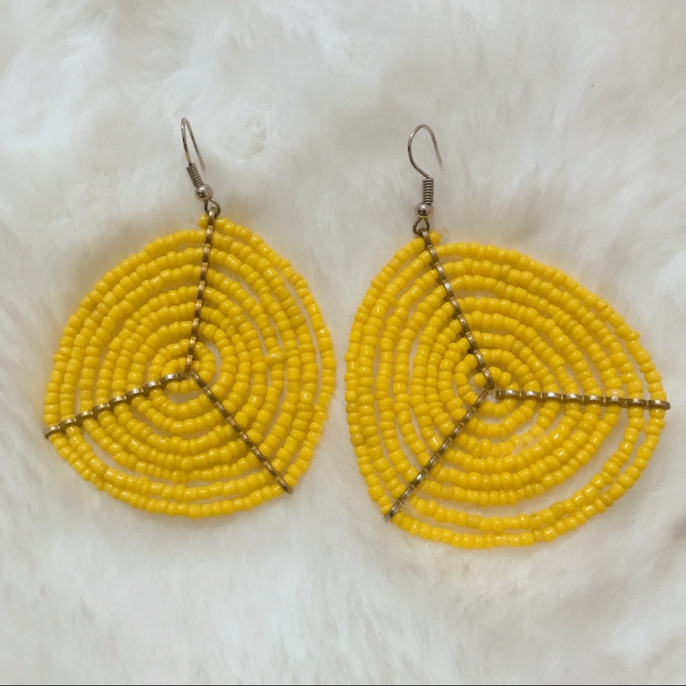 🏝African Beads Hand crafter earrings